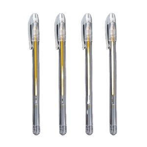 Bolígrafo metálico de arte resaltador de color dorado, <span class=keywords><strong>cartulina</strong></span> negra, bolígrafo de ganchillo blanco - Product Image 1