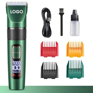 <span class=keywords><strong>Tondeuse</strong></span> à poils d'animaux professionnelle automatique sans fil rechargeable en acier inoxydable étanche portable avec écran LED pour chiens et chats - Product Image 1