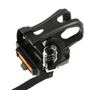 Pédale de vélo universelle Charming Colt avec sangle de pédale et sangle de sécurité, accessoires en nylon noir pour VTT - Product Image 1