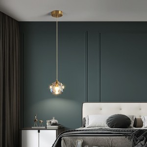 <span class=keywords><strong>Design</strong></span> semplice di lusso moderno <span class=keywords><strong>soggiorno</strong></span> ciondolo luce sfera di cristallo luce luce LED lampadario di cristallo per camera da letto - Product Image 4