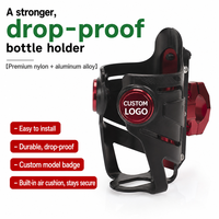 Support de bouteille de moto personnalisé avec logo OEM, en nylon et alliage d'aluminium, pour guidon ou barre anti-chute, pour bouteille ronde de 60 mm
