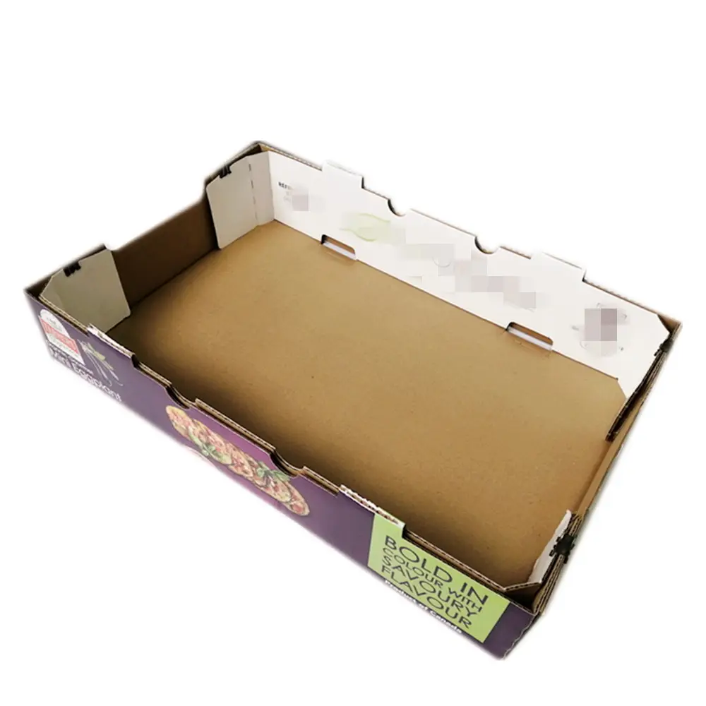 Fresh Fruit Healthy Snack Nut Pack Corrugated Carton Box Avocado/Gourmet/Farm Produce Packaging Jumbo Brown Gift Box with Handle