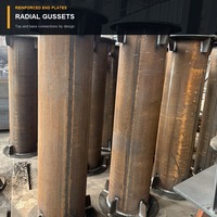 Colonne de support en acier soudé sur mesure OEM avec plaques de base circulaires et croisillons – Fabricant et fournisseur de fabrication structurelle lourde