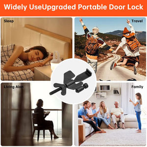 Serrure de porte portable en gros pour hôtel, voyage, vie en solo, autodéfense, anti-effraction, sécurité domestique - Product Image 4