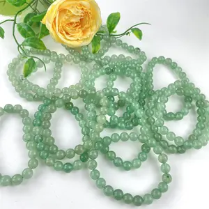8mm vendita calda di cristallo naturale verde avventurina braccialetto per la casa ornamento