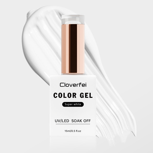 Super <strong>Black</strong> and White High Pigment Gel Nail <strong>Polish</strong> Semi-Permanent UV Gel Varnish for French Manicure Free Art Nails Paint - Product Image 3