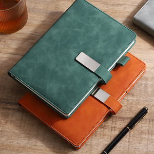 Custom Logo Magnet PU Leather A5 <b>Diary</b> Planner <b>Notebook</b> with Sewing Binding Gift Option - Product Image 2
