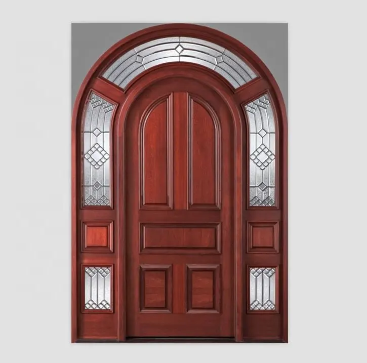 Solid cherry wood main entrance security doors