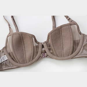 Front <b>Open</b> Buckle Plus Size <b>Bra</b> Hollow Out Luxury Silk <b>Bra</b> for Women - Product Image 6