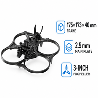 Kit de cadre FPV Cinewhoop en plastique de 3 pouces GEP-CL30 V2, châssis en fibre de carbone de 124 mm, protection d'hélices intégrée, compatible O3, certifié CE
