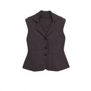 Chaleco de punto vintage para mujer, estilo casual sin mangas, de poliéster/algodón, nueva moda otoño 2026 - Product Image 4