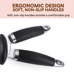 Abrelatas Manual Multiusos de Acero Inoxidable de Alta Resistencia con Diseño Plano y Perilla de Fácil Giro, Ecológico - Product Image 3