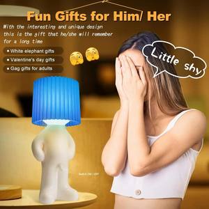 Lampe de table créative Claeted Naughty Boy, éclairage LED unique à plis, éclairage de <span class=keywords><strong>lecture</strong></span>, lampe de chevet pour chambre à coucher, cadeau pour enfants - Product Image 2