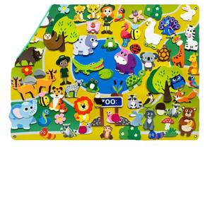 Livre d'activités éducatif en feutre sur le thème du zoo préscolaire, tableau d'activités éco-responsable pour l'apprentissage précoce des enfants - Product Image 5