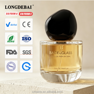 Free Sample Transparent round Empty Perfume Spray <b>Bottle</b> 50ml 100ml Crimp Glass Perfume <b>Bottle</b> With Plastic Cap - Product Image 2