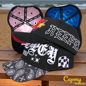 <strong>Customize</strong> Your Logo Men's Gorras Middle Crown 3d Embroidered Sports Hat Black Suede Brim Snapback <strong>5</strong> Panel a Frame Baseball Caps - Product Image 2