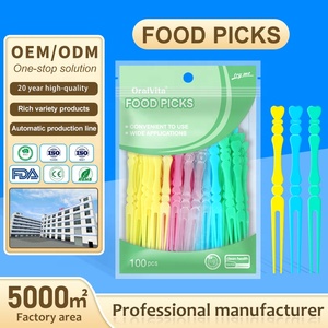 Tùy Chỉnh <span class=keywords><strong>Mini</strong></span> Phim Hoạt Hình Thiết Kế Dùng Một Lần Flatware Đặt Nhựa Bền Vững Bento Trái Cây Ngã Ba Chọn Cho Trẻ em' Đồ Ăn Nhẹ Bữa Tiệc - Product Image 2