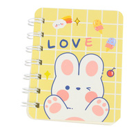 Cuaderno Espiral de Dibujos Animados A7, Bonito y de Alta Calidad, Mini Cuaderno Portátil para Estudiantes, Regalo de Papelería, Cuaderno para Chicas