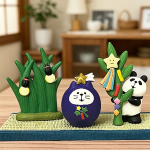 Figuras <span class=keywords><strong>de</strong></span> Resina <span class=keywords><strong>de</strong></span> Gato y Panda, Hechas a Mano y Pintadas a Mano, con Temática Musical y del Festival Tanabata, Adornos <span class=keywords><strong>de</strong></span> Escritorio, Decoración para <span class=keywords><strong>el</strong></span> Hogar, Regalos - Product Image 2