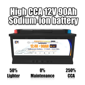 钠离子12.4v 90Ah 1050CCA Na + 船启动电池钠离子汽车起动电池更换铅酸电池DIN100 60044 - Product Image 3