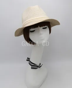 D 저렴한 기계로 짠 밀짚 모자 믹스 컬러 종이 브레이드 멕시코 남녀 공용 파나마 모자