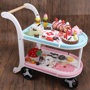 <span class=keywords><strong>Chariot</strong></span> en bois pour cadeau d'anniversaire, simulation <span class=keywords><strong>de</strong></span> médecin, voiture dentaire, coupe <span class=keywords><strong>de</strong></span> gâteau, dessert, voiture, jouets <span class=keywords><strong>de</strong></span> famille - Product Image 3