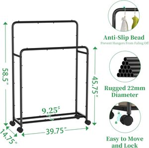 Nuevo organizador de ropa moderno y sencillo, de metal, con base de PP, para interiores y exteriores, resistente al óxido, sostenible, desmontable, para bolsos y abrigos. - Product Image 4