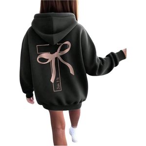 Sudadera con Capucha Personalizada para Niña, Manga Larga, Tejida, Suave, Estilo Preppy, para Todas las Temporadas - Product Image 2