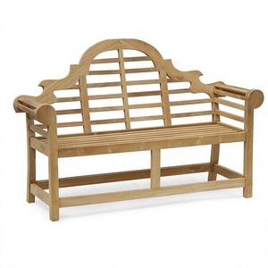 Banc de jardin moderne imperméable en teck massif, mobilier d'extérieur pour cour - Product Image 2