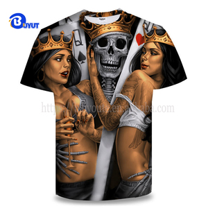 Tùy Chỉnh Michael <span class=keywords><strong>Jackson</strong></span> Skull 3D T-Shirt OEM Giá Rẻ Kỹ Thuật Số Thăng Hoa Mềm Cotton Polyester Cảm Thấy Tất Cả Các Hơn In Dệt Kim - Product Image 4