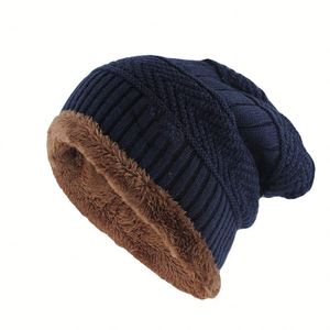 K104 New Winter Fleecy <strong>Men</strong> Knitted <strong>Hats</strong> Warm Snow Outdoor Sports Korean Edition <strong>Woollen</strong> <strong>Hats</strong> Breathable Versatile <strong>Hat</strong> - Product Image 2