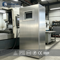 Boîtier en tôle testé IP55 480H en simulation de brouillard salin, directement de l'usine, en acier 316L, pour machine CNC, DistroCab HMS-ES