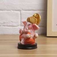 Statue en résine du dieu hindou Ganesha, sculpture de richesse en forme de trompe d'éléphant thaïlandais, ornement bouddhiste indien, modèle d'art Feng Shui, cadeau de vacances