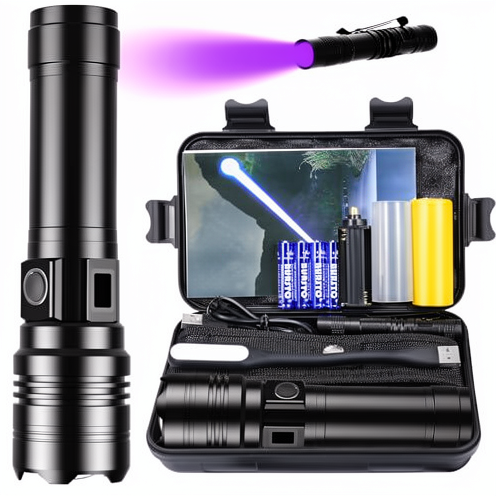 Durable Long-Lasting LED Rechargeable USB Flashlight 500,000 Lumens Tactical Waterproof Outdoor Emergency Light
