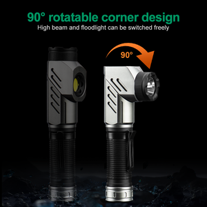 Nhà máy trực tiếp xách tay cường độ cao 90 ° có thể điều chỉnh ánh sáng ngọn đuốc COB làm việc cắm trại ánh sáng có thể sạc lại dẫn đèn pin - Product Image 4
