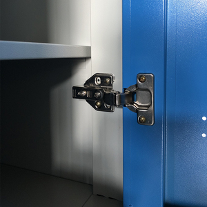 Armario de Almacenamiento de Hierro con Doble Puerta, Armario de <span class=keywords><strong>Dos</strong></span> Niveles, Armario Metálico de Una Columna, Armario de Acero de 2 Puertas, Combinación Resistente a la Oxidación - Product Image 3