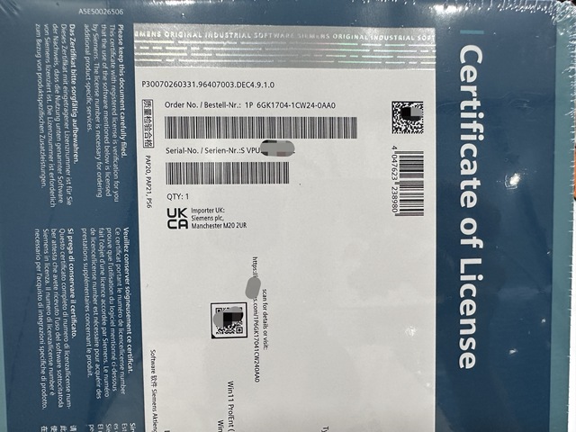 6GK1704-1CW24-0AA0 Original New SOFTNET-IE S7 V20; Software for S7 ,PLC Floating License