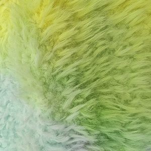 Textile de maison à poils longs multi couleurs bon marché <span class=keywords><strong>tissu</strong></span> polyester arc-en-ciel peluche <span class=keywords><strong>fausse</strong></span> <span class=keywords><strong>fourrure</strong></span> pour jouets - Product Image 4