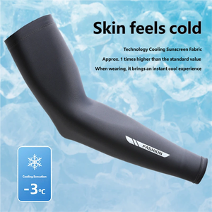 Manchon de bras en soie glacée pour femmes et hommes, protection solaire UV, pour l'extérieur, la moto, la conduite, le basketball, le golf - Product Image 6