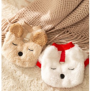Sweat-shirt à capuche en polaire pour animaux de compagnie, mignon, pour chiens et chats de petite et moyenne taille, marron clair, blanc, vêtements d'automne et d'hiver - Product Image 1
