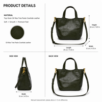 Sac seau tendance en cuir de vachette pleine fleur huilé et ciré à bandoulière unique pour femme, fournisseur ODM OEM personnalisé, vente en gros