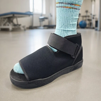 Botte de marche post-opératoire en EVA à bout rond avec protège-orteil amovible et maille 3D pour pieds diabétiques, enflés ou blessés