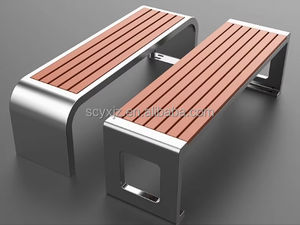 ม้านั่งสวนรูปตัวยู สแตนเลส ทนทานต่อการกัดกร่อน สำหรับกลางแจ้ง ทนทานต่อสภาพอากาศ เหมาะสำหรับลานกว้างและลานภายใน - Product Image 2