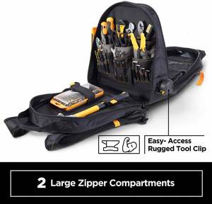 Sac à dos en toile noir Sac à outils - Product Image 2