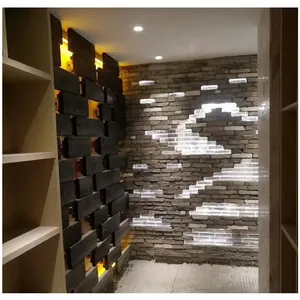 Decorative Clear Glass Solid Brick New Style Art Glass With Holes Rectangular Wholesale Glass Bricks
