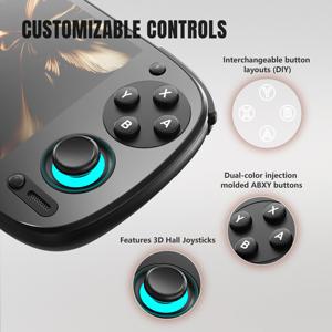 Retroid Pocket 5 Consola de juegos portátil Pantalla AMOLED de 5,5 ''<span class=keywords><strong>Android</strong></span> 13 <span class=keywords><strong>Joystick</strong></span> RGB Efecto de iluminación Refrigeración activa Consola Retro - Product Image 3