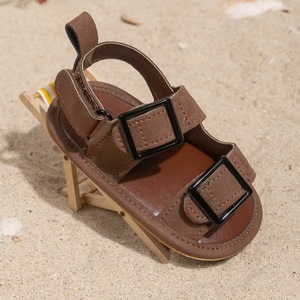 Sandales d'Été Bébé Garçon en Cuir à Semelle Souple pour l'Apprentissage de la Marche, Chaussures d'Enfant en Gros, Non des Chaussons - Product Image 5