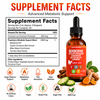Compléments Alimentaires Personnalisables à la Berbérine 60 ml – Gouttes Liquides Orales pour Adultes – Soutien à l'Équilibre Glycémique et au Métabolisme – OEM/ODM