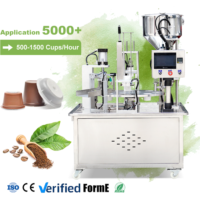 High Output Rotary Nespresso and K Cup Coffee Capsule Filling Equipment for Small and Large Scale Manufacturers