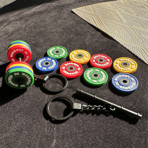 Đầy Màu sắc trọng lượng tấm sleutelhanger tập thể dục thu nhỏ <span class=keywords><strong>Barbell</strong></span> Đồ chơi Quà tặng có thể điều chỉnh quả tạ thể thao kim loại <span class=keywords><strong>Barbell</strong></span> Keychain - Product Image 1